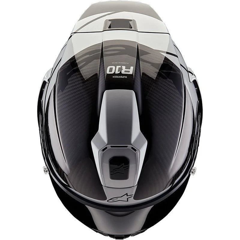 Capacete ALPINESTARS Supertech R10 Element Black Carbon / Silver / Black