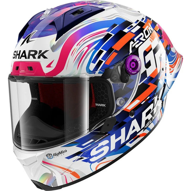 Capacete SHARK Aeron GP Replica Zarco Carbon / Violet / Blue