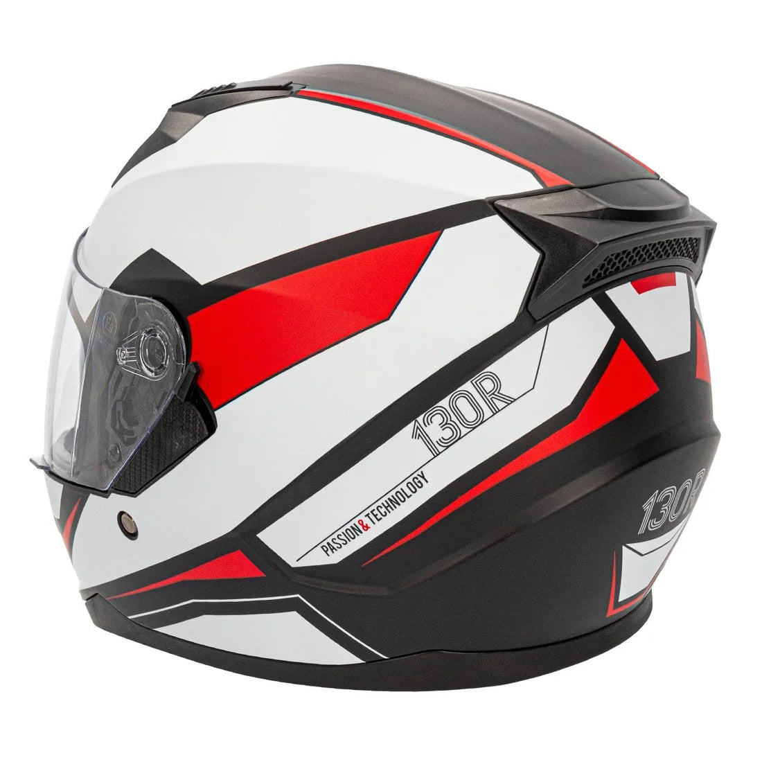 CAPACETE 130R KATSURA ROCKER MATT BLACK / WHITE / RED