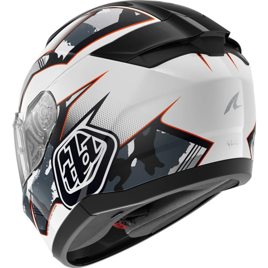 CAPACETE SHARK RIDILL 2 TLD MATRIX WHITE / SILVER / RED