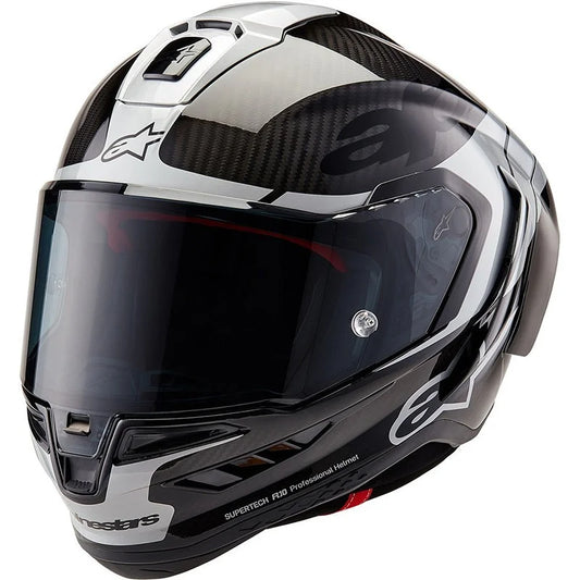 Capacete ALPINESTARS Supertech R10 Element Black Carbon / Silver / Black