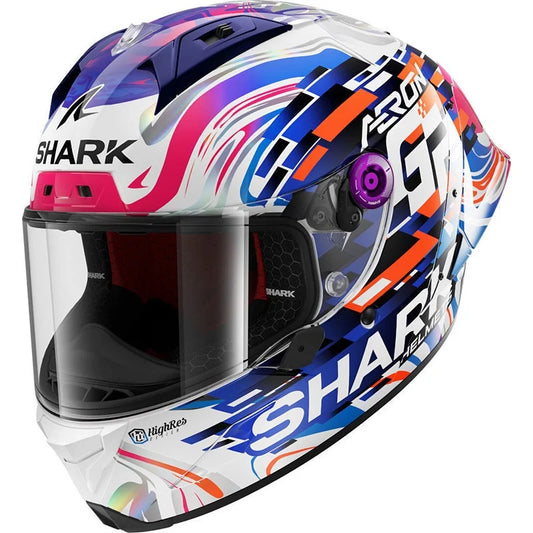 Capacete SHARK Aeron GP Replica Zarco Carbon / Violet / Blue
